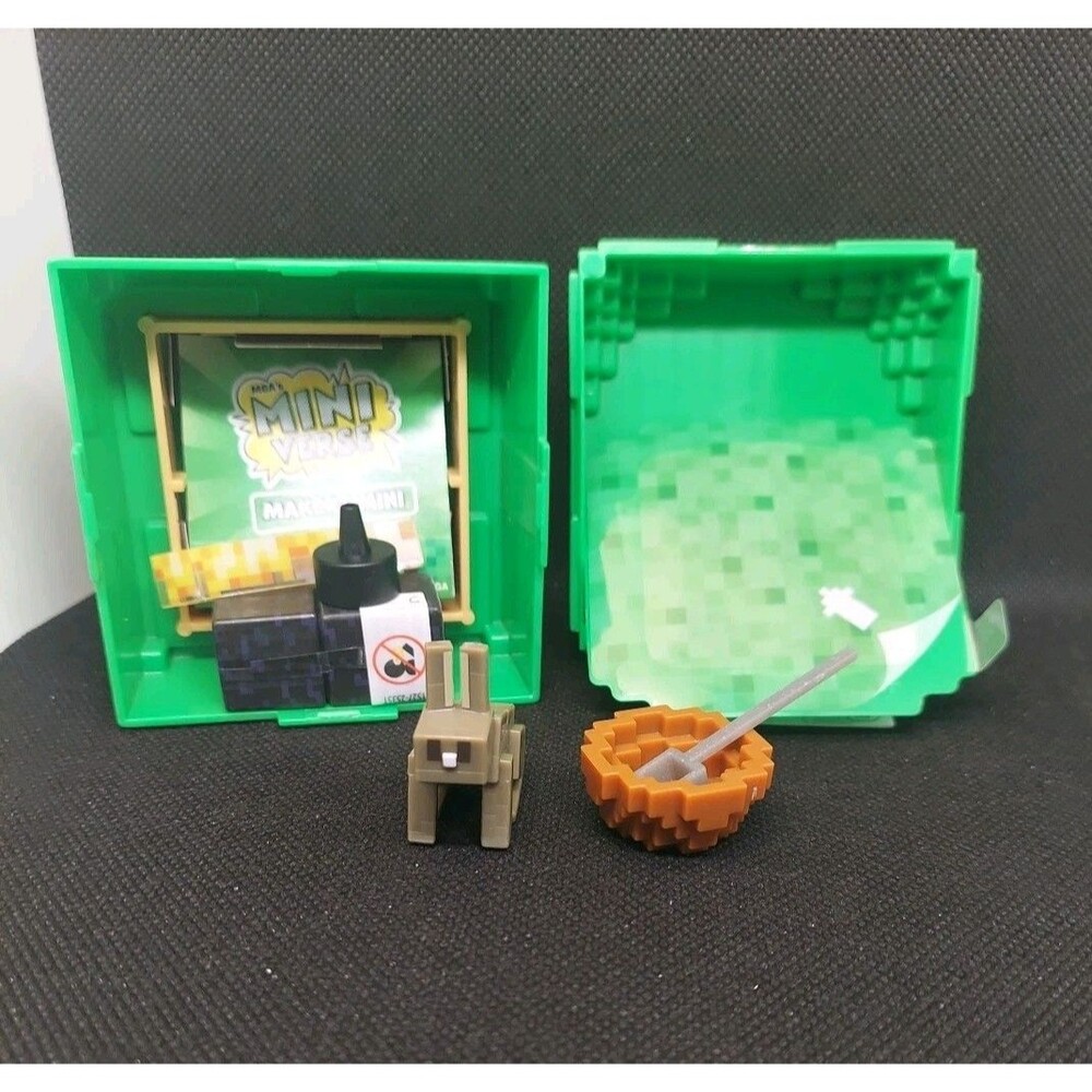 MGA's Make It Mini Minecraft BUNNY RABBIT STEW Miniverse Bowl Nether Portal
